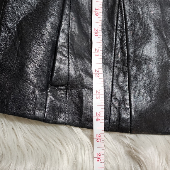 JONES NEW YORK BLACK LEATHER SIZE M - Picture 5 of 5